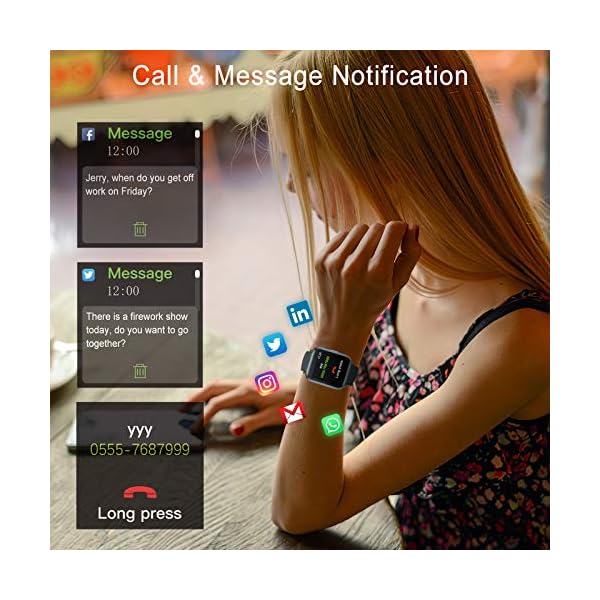 LIFEBEE-Smart-Watch-Fitness-Tracker-Watch-With-Heart-Rate-Monitor-13-Inches-High-End-Activity-Tracker-IP68-Waterproof-For-Women-Man-18-Sport-Modes-Fitness-Watch-Compatible-With-IOS-and-Android LIFEBEE Smart Watch, Fitness Tracker Watch With Heart Rate Monitor, 1.3 Inches High-End Activity Tracker IP68 Waterproof…