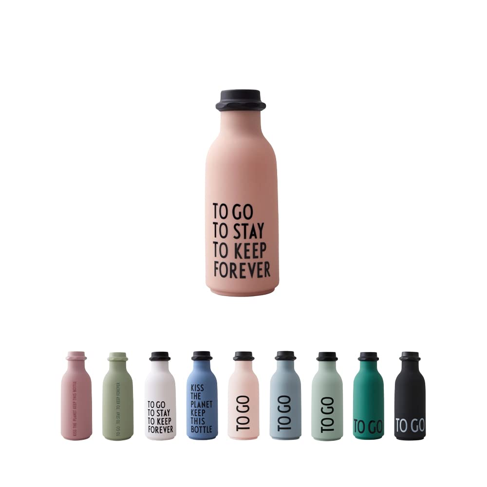 Design Letters to Go Water Bottle 500 ml | Tritan Water Bottle BPA/BPS Free | Drinking Bottles with Matt Soft Surface | Sports Water Bottle | Leakproof Water Flask | Bottle for Office, Sports, School