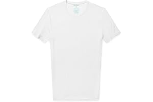Tommy John Men's Crew Neck Undershirt, Second Skin Fabric, Slim Fit T-Shirt with Stay Tuck Design