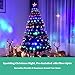 Goplus Artificial Christmas Tree Pre-Lit Optical Fiber Tree 8 Flash Modes W/UL Certified Multicolored LED Lights & Metal Stand (7 FT)