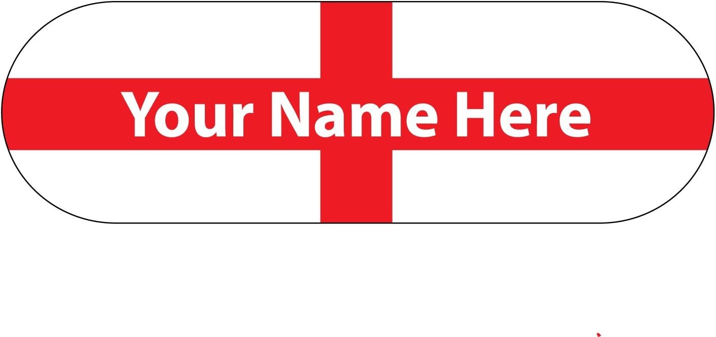 Name Labels England Flag, self Adhesive 80 Pack with overlaminates. Other fab Designs Available!