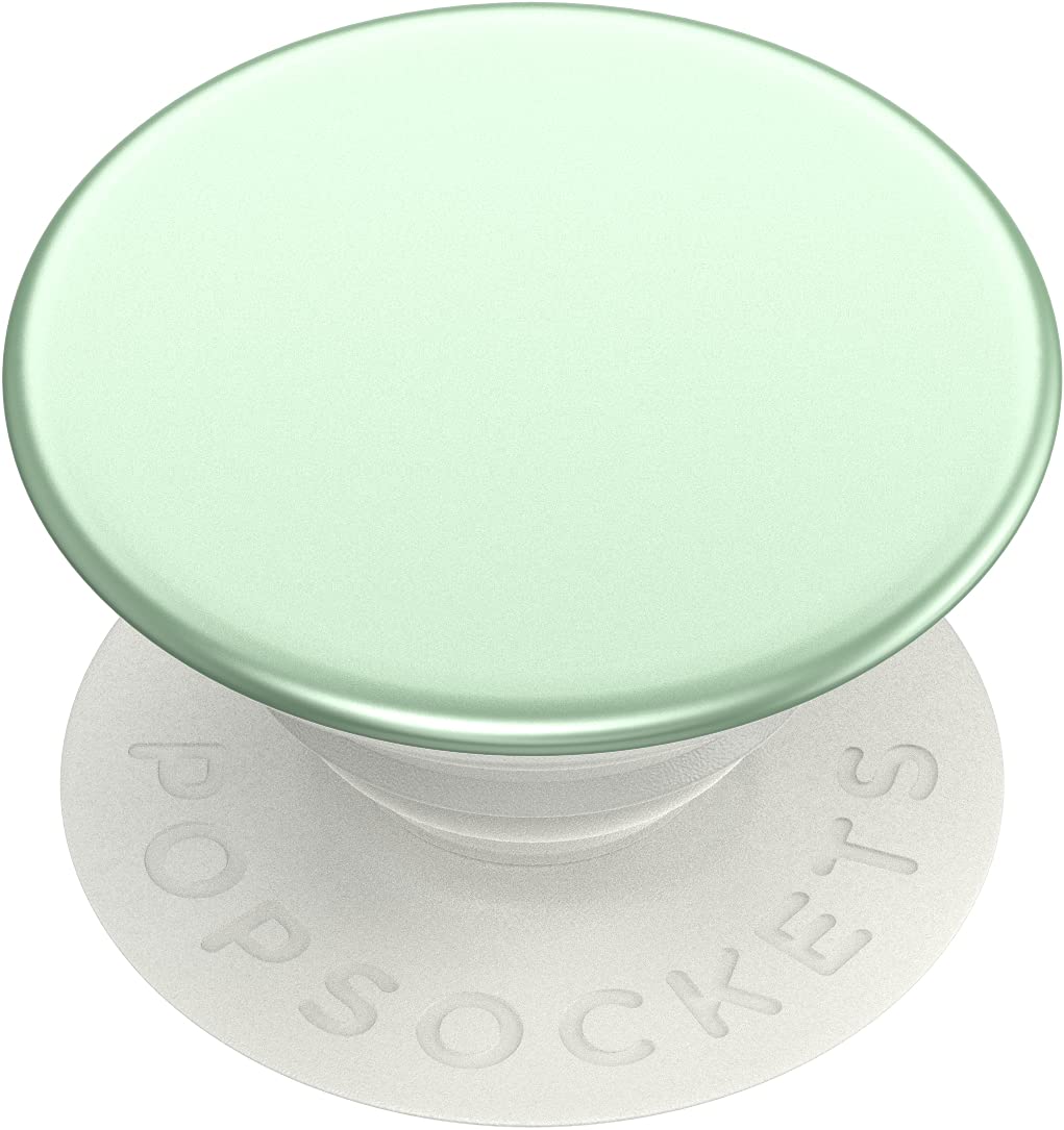 PopSockets: PopGrip - Expanding Stand and Grip with a Swappable Top for Smartphones and Tablets - Aluminum Honeydew Green โ image 1