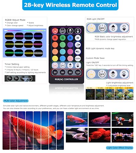 Zingbabu LED Fish Tank Lights, 12-20\