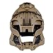 Goshfun Tactical Military Helmet Protective Fast Helmet Full Face Mesh Mask with Goggle for Airsoft Paintball CS Outdoor Activity, Tan