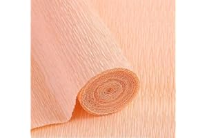 LCREATE LCREATE LCREATE Crepe Paper Roll 8.2ft Long 17 Inch Wide for Wedding Ceremony Various Large Festivals Decoration (Champagne)