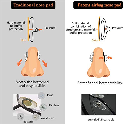 image for FSACLE Eyeglass Nose Pads,Upgraded Metal and Soft Silicone Air Chamber