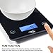 Smart Weigh Glass Top Food Kitchen Scale,5 Kg/11 Lbs Capacity, Digital Grams and Ounces for Cooking, Baking, Weight Loss and Dieting,5 Unit Modes, Black