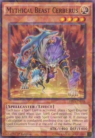 Yu-Gi-Oh! - Mythical Beast Cerberus (BP03-EN018) - Battle Pack 3: Monster League - 1st Edition - Shatterfoil