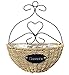 Mecai Handmade Woven Wicker Metal Hanging Basket for Home Garden Christmas Wedding Wall Basket Decor