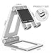 iPad Holder, iPhone Stand, Nintendo Switch Stand Adjustable, iPad Pro Stand for Desk, Foldable iPad Mini Stand or Tablets (4-12 inch) -Silver