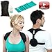 VIMFIT Posture Corrector for Women Men - Upper Back Support Clavicle Shoulder Brace Thoracic Kyphosis - Improve Bad Posture Alignment Fix Back Pain + Exercises and Stretch Band