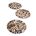 Collections Etc Limestone Rock Stepping Stones - Set of 3