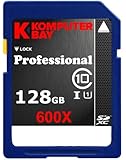 Komputerbay 128GB SDXC Secure Digital Extended Capacity Speed Class 10 600X UHS-I Ultra High Speed Flash Memory Card 60MB/s Write 90MB/s Read 128 GB