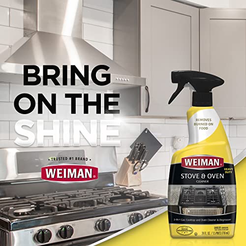 Weiman Heavy Duty Stove and Oven Cleaner and Degreaser for Glass