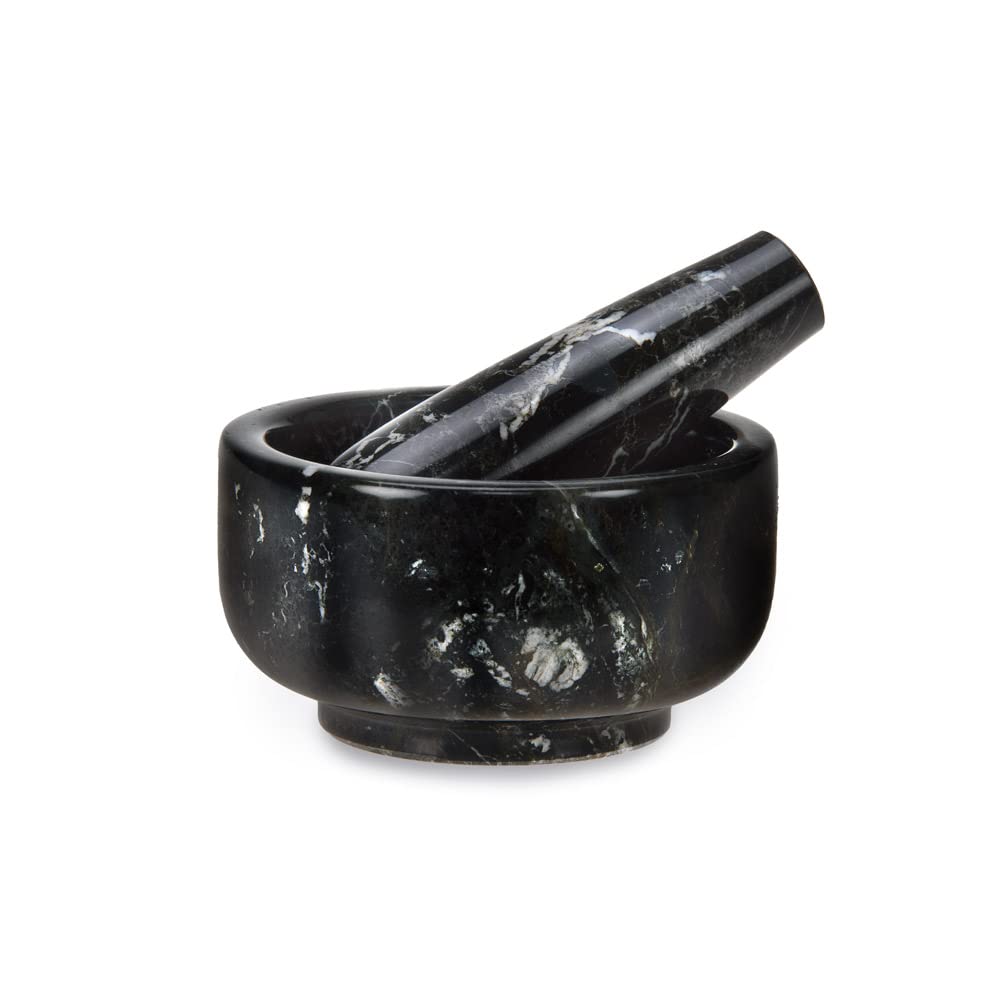 Classic Himalayan Black Marble Pestle & Mortar
