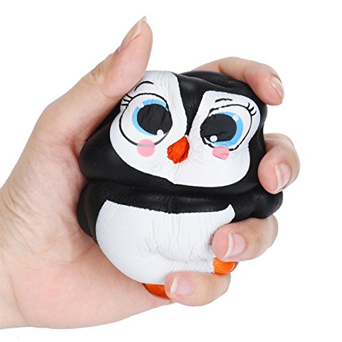 HANYI Fidget Relieves Stress Anxiety Attention, Kids Squeeze Decompression Toys Simulation Doll Squishy Cream Scented Slow Rising Toy, Colorful Pressure Decompression Educational (Female Penguins)