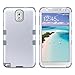 ULAK Galaxy Note 3 Case, Note 3 Case Knox Armor 3 in 1 PC+Silicone Hybrid Dust Scratch Resistance Anti-Slip Cover for Samsung Galaxy Note 3,Note III,N9000,N9005-Silver/Gray