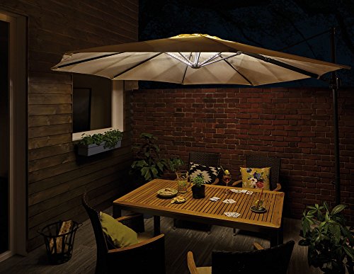 Paulmann 94208 Outdoor Mobile Parasol-lighting IP44 3000K 4x0,4m Sonnenschirmleuchte Dekoleuchte Lichtbänder LED Stripes 94208 – Bild 5