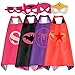 Asgift Comics Cartoon Dress Up Costumes 4Pcs Capes and Masks Superhero Capes for Kids