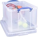 Really Useful Box 48 Litre Clear Pack of 3 Storage Boxes view 2