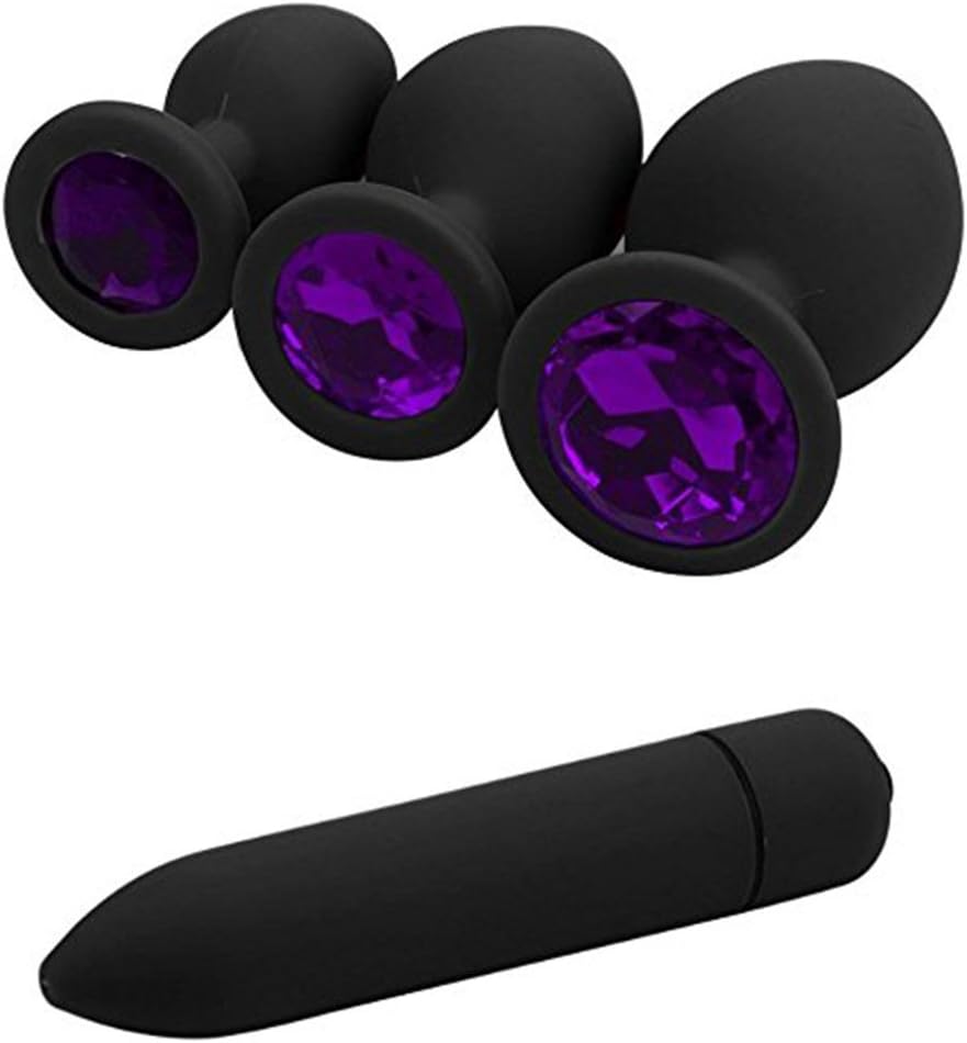 OC60-4Pcs Silicone Amáles Trainer Kit,B'u.t.t Pl"ùg for Women and Men Beginners Suit (Purple)