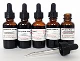 5 Biologic Vital Stain Kit - 30 ML (1 oz) Methylene Blue, Eosin Y, Bismarck Brown Y, Janus Green B and Neutral Red Solutions in Amber Glass Dropper Bottles