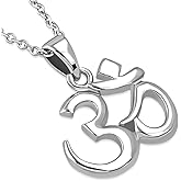 My Daily Styles AUM OM Pendant Necklace - Stainless Steel Yoga Symbol, Sanskrit Ohm Amulet Jewelry, Meditation, Women's Pendant | Necklace Gift