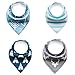 Baby Bandana Drool and Dribble Bibs for Boys and for Girls - (Set of 4, Gift Set) - Best for Babies Drooling, Teething and Feeding (design 3)