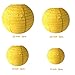12PCS Paper Lanterns with Assorted Colors and Sizes Paper Lanterns Decorative,Chinese/Japanese Paper Hanging Decorations Ball Lanterns Lamps for Home Decor, Parties, and Weddings (Yellow)