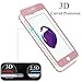 AMOVO Screen Protector for iPhone 7 Plus, iPhone 7 Plus Tempered Glass Screen Protector 3D Curved Carbon Fiber Screen Protector for iPhone 7 Plus (rose gold)