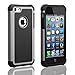 AUMIAU iPhone 5C Case, Hybrid Dual Layer Shock Absorbin Armor Defender Protective Case Cover (Hard Plastic with Soft Silicon) for Apple iPhone 5C-Grey