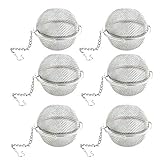 Tea Infuser,Possiave Stainless Steel Mesh Tea Balls with Brush -Quality Stainless Steel - Durable and Rust Resistant (6)