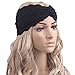 DZT1968(TM)Women Headband Turban Headscarf Twist Sport Yoga Lace Wrap (Black)