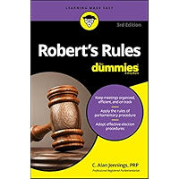 Robert's Rules For Dummies book cover