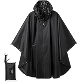 AIMLYXEE Waterproof Rain Poncho for Women -Lightweight Windproof Hooded Raincoat Reusable Rainwear for Hiking, Camping,Riding