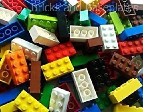 LEGO® BRICKS: 25 x VARIOUS MIXED COLOURS 2x4 Pin INC RED BLUE GREEN YELLOW (LxWxH): 1.6cm x 3.2cm x 1.1cm FREE UK TRACKED POSTAGE Taken From sets sent in a Bricks and Baseplates® Sealed Clear Bag