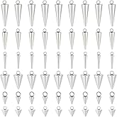 UNICRAFTALE Cone Charms Stainless Steel Spike Charms Punk Style Charm Spike Pendants Dangle Charm for DIY Necklace Earring Bracelet Jewelry Making