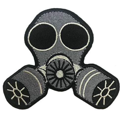 3" Gas Mask Chemicals Embroidered Iron on sew on Patch Badge Motorcyle Emblem