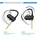 SoundPEATS Wireless Bluetooth Earbuds Secure Fit In-ear Stereo Bluetooth Headphones with Mic (Bluetooth 4.1, aptx, Secure Ear Hooks Design, 6 Hours Play Time, Upgraded Version) - Q9A+ Green