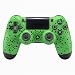 eXtremeRate Textured Green Faceplate Cover, 3D Splashing Front Housing Shell, Comfortable Non-slip Replacement Kit for Playstation 4 PS4 Slim PS4 Pro Controller (CUH-ZCT2 JDM-040 JDM-050 JDM-055)