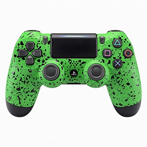eXtremeRate Textured Green Faceplate Cover, 3D Splashing Front Housing Shell, Comfortable Non-slip Replacement Kit for Playstation 4 PS4 Slim PS4 Pro Controller (CUH-ZCT2 JDM-040 JDM-050 JDM-055) eXtremeRate Textured Green Faceplate Cover, 3D Splashing Front Housing Shell, Comfortable Non-slip Replacement Kit for Playstation 4 PS4 Slim PS4 Pro Controller (CUH-ZCT2 JDM-040 JDM-050 JDM-055)