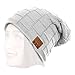 HONGYU 2017 Fashion Wireless Bluetooth Beanie Hat Headphone Headset Music Audio Cap for Women Men with Speaker & Mic Hands Free for Iphone Android Cell Phones Best Christmas Gifts - Light gray