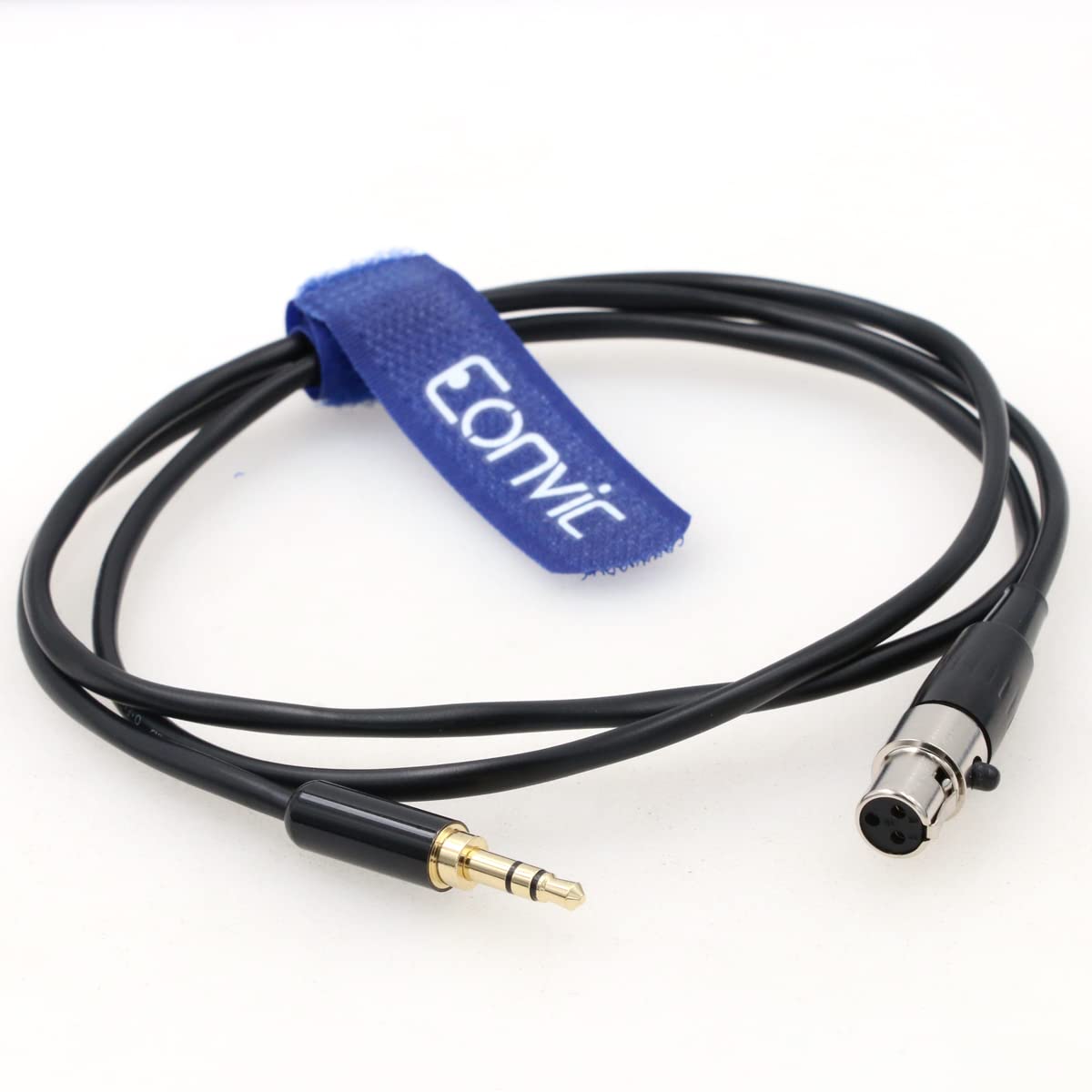 Eonvic 3.5mm 1/8" TRS Male Plug to 3 pin Mini-XLR Female Pro Lapel Mic Audio Cable