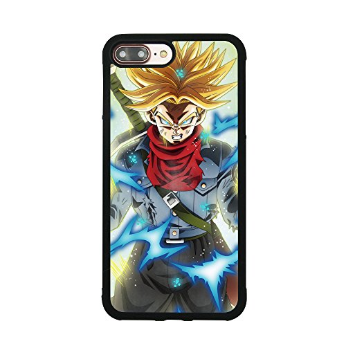 Dragon Ball DBZ Z Trunks Theme Case for iPhone 7 Plus / 8 Plus (5.5 inch) TPU Silicone Gel Edge + PC Bumper Case Skin Protective Custom Designed Printed Phone Protector Full Protection Cartoon Cover