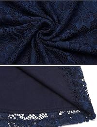 Minivestido suelto de encaje para dama, informal, sin hombros, con cambio de marchas