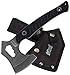 MTech USA Xtreme – Axe – Stonewashed Finish Stainless Steel Axe Blade, Black G10 Handle, Full Tang Construction, Includes 1680D Nylon Sheath, EDC, Tactical – MX-AXE10BK