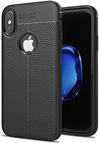 iPhone X Case, AUSCREZICON SOFT TPU Durable,Shock-Absorption,Anit-Scratch,Easy Grip,Non-Slip Protective Case for iPhone X Black