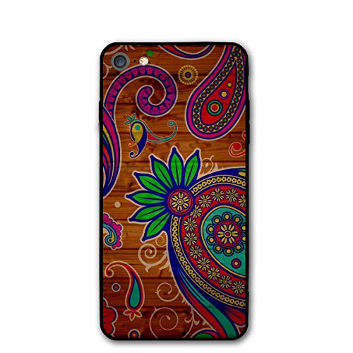 Blacklight Chalkboard Paisley PC iPhone 8/8S iPhone 7 Case Dustproof Protective 3D Phone Case Slim Back Cover 4.7 Inch Soft Touch Feeling Durable Flexible Anti-Scratch