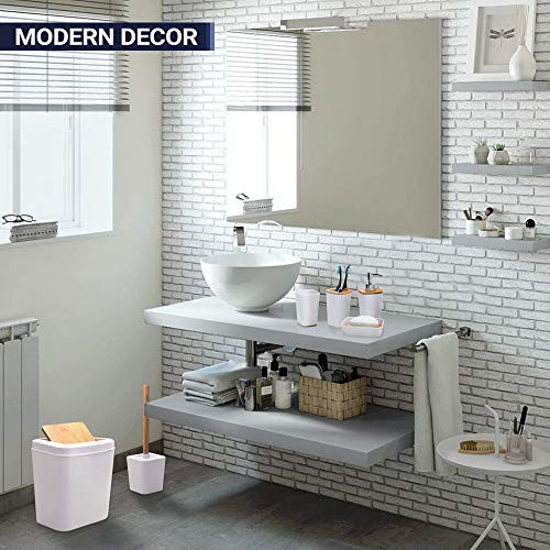 image for Kralix Bathroom Set 6 Pieces Plastic Bathroom Accessories Toothbrush H