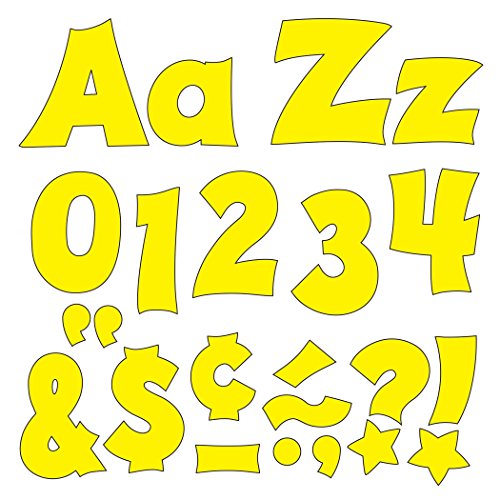Trend Enterprises Friendly Uppercase/Lowercase Combo Pack Ready Letters, 4", Yellow (T-79804)